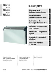 Dimplex DX 410 Instructions De Montage Et D'utilisation