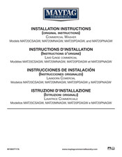 Maytag MAT20PNAGW Instructions D'installation