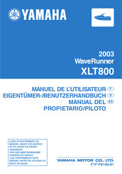 Yamaha WaveRunner XLT800 2003 Manuel De L'utilisateur