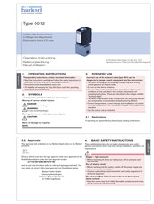 Burkert 6012 Manuel D'utilisation