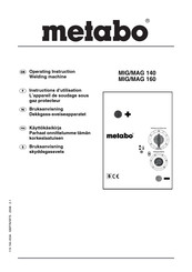 Metabo MIG/MAG 140 Instructions D'installation