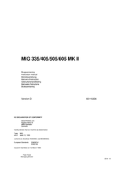 Migatronic MIG 335 MK II Manuel D'instruction