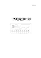 Taxitronic TX52 Mode D'emploi
