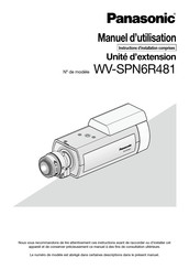 Panasonic WV-SPN6R481 Manuel D'utilisation