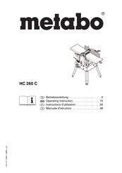 Metabo HC 260 C Instructions D'utilisation