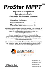 Morningstar ProStar MPPT Série Manuel De L'utilisateur