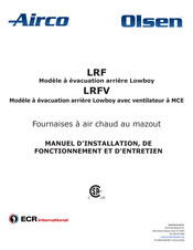 ECR International Olsen LRFV Manuel D'installation, De Fonctionnement Et D'entretien