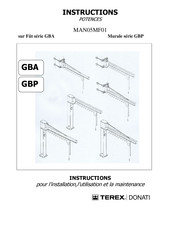 Donati Terex GBA Série Instructions