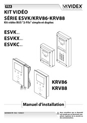 Videx KRV88 Manuel D'installation
