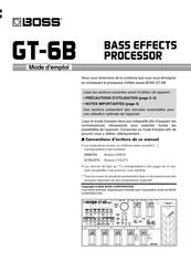 Boss GT-6B Mode D'emploi