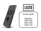 Listo MP3-768 Guide Rapide