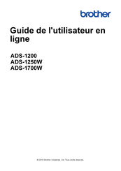 Brother ADS-1700W Guide De L'utilisateur En Ligne