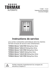 Tormax iMotion 2202.A-R Instructions De Service