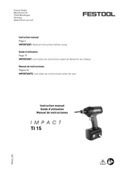 Festool IMPACT TI 15 Guide D'utilisation