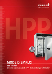 Memmert HPP 108 Mode D'emploi