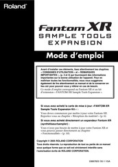 Roland Fantom XR Mode D'emploi