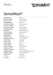 DURAVIT SensoWash 252859 Série Notice De Montage