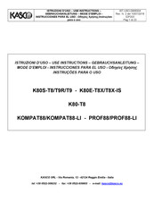 Kasco K80E-T8X-IS Mode D'emploi