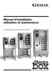 Giorik Steam box SBTE102 Manuel D'installation, Utilisation Et Maintenance