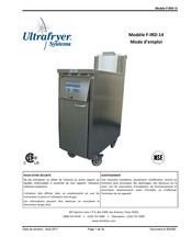 ULTRAFRYER Systems F-IRD-14 Mode D'emploi