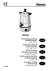 Bartscher 200.061 Mode D'emploi