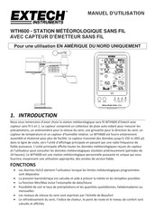 Extech Instruments WTH600 Manuel D'utilisation