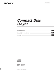 Sony CDP-CX53 Mode D'emploi