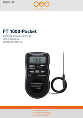 geo-FENNEL FT 1000-Pocket Mode D'emploi