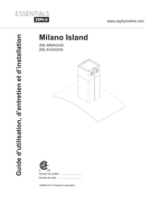 Zephyr Milano Island ZML-E42AG Guide D'utilisation, D'entretien Et D'installation