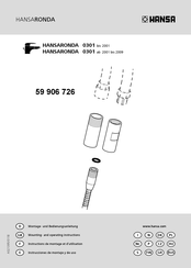 Hansa 59 906 726 Instructions De Montage Et D'utilisation