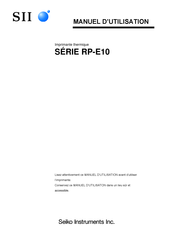 SII RP-E11 Manuel D'utilisation