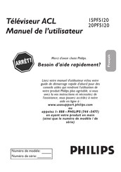 Philips 20PF5120/28E Manuel De L'utilisateur