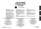 Alpine PXA-H100 Mode D'emploi