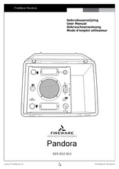 FireWare Pandora's Box 025-012-011 Mode D'emploi Utilisateur