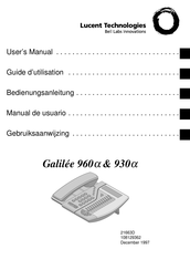 Lucent Technologies Galilée 930a Guide D'utilisation
