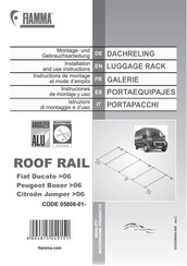 Fiamma ROOF RAIL Instructions De Montage Et Mode D'emploi