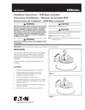 Eaton Metalux RHB Instructions D'installation