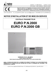AEM EURO P.N.2000 GB Notice D'installation Et De Mise En Service