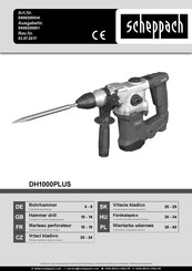 Scheppach DH1000PLUS Traduction Des Instructions D'origine