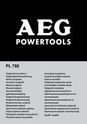 AEG PL 750 Notice Originale