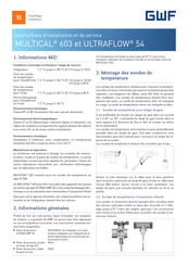 GWF ULTRAFLOW 54 Instructions D'installation Et De Service