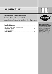 Mesto SAUGFIX 3253 Série Mode D'emploi