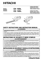 Hitachi CH 10DL Instructions De Sécurité Et Mode D'emploi
