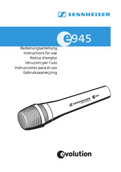Sennheiser evolution e935 Notice D'emploi