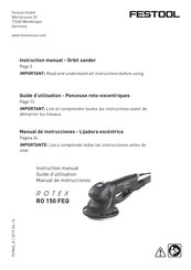 Festool ROTEX RO 150 FEQ Guide D'utilisation