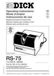 Dick RS-75 Mode D'emploi