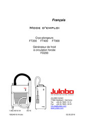 Julabo FT200 Mode D'emploi