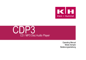KLEIN+HUMMEL CDP3 Mode D'emploi
