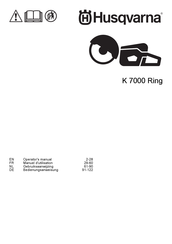 Husqvarna K 7000 Ring Manuel D'utilisation