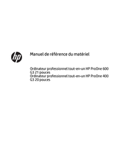 HP ProOne 400 G3 20 Manuel De Référence Du Matériel